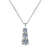 925 Sterling Silver Plated Pt950 Gold Pendant Women's Light Luxury High-end Moissanite Necklace Collarbone Chain 2026