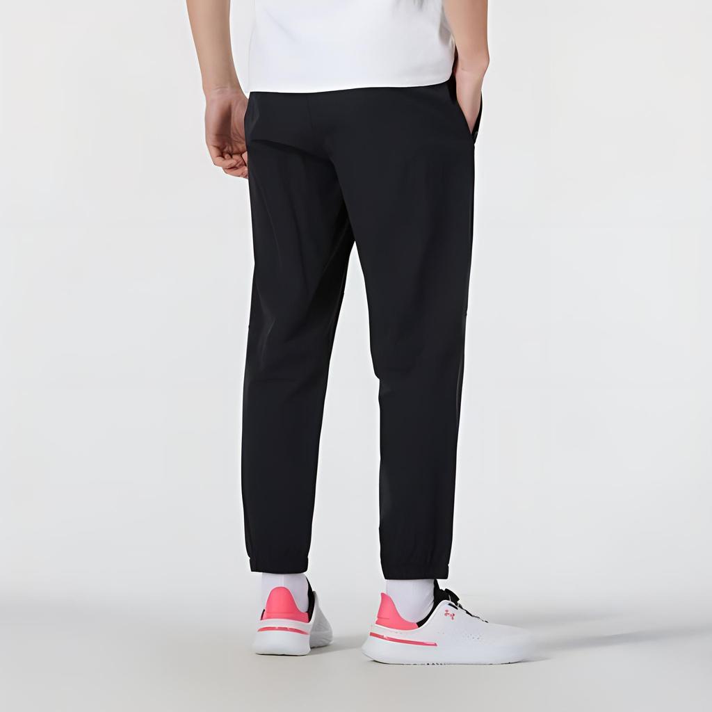 Under Armour Solid Color Woven Comfortable Quick-Dry Casual Pants Unisex bottoms Black 24500701-001