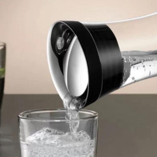 Glass Water Pitcher, Heat Resistant Cold Brew Jug with Lid, 800ml/1200ml/1500ml Large Iced Tea Carafe for Fridge