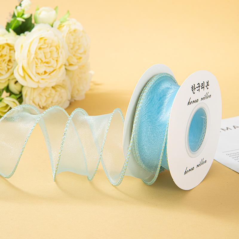 Valentine's Day Korean Fishtail Yarn Ribbon for DIY Flower Bouquets and Cake Decorations