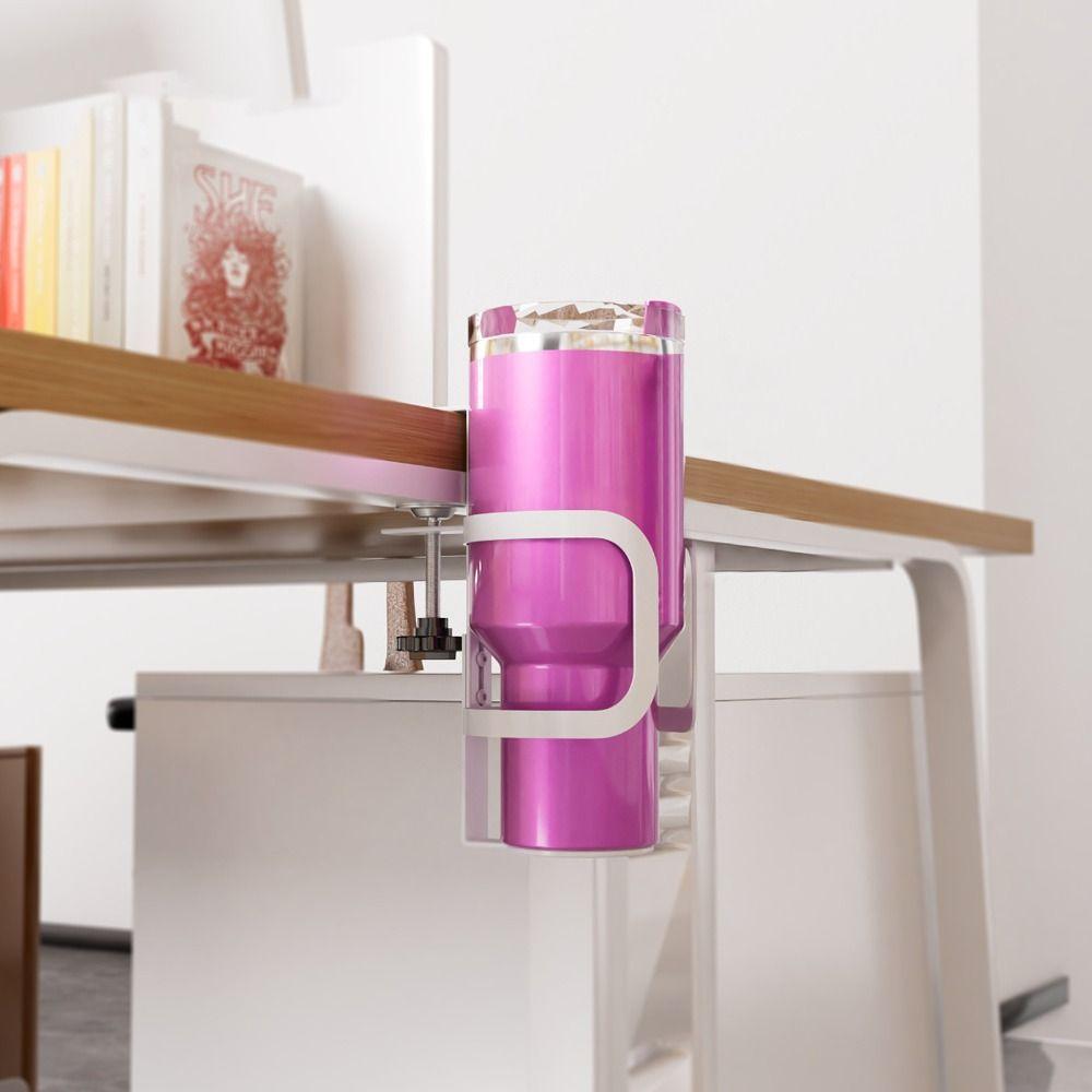 Anti Spill Cup Storage Rack Metal Table Fixed Storage Rack New Desk Cup Holder  Table
