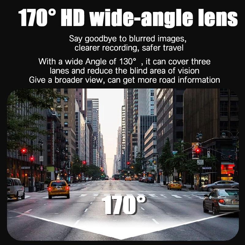 2/3-Kanal WIFI Auto DVR, Hochauflösende 1080P In-Car Dashcam mit drei Kameras, Videoaufzeichnung.