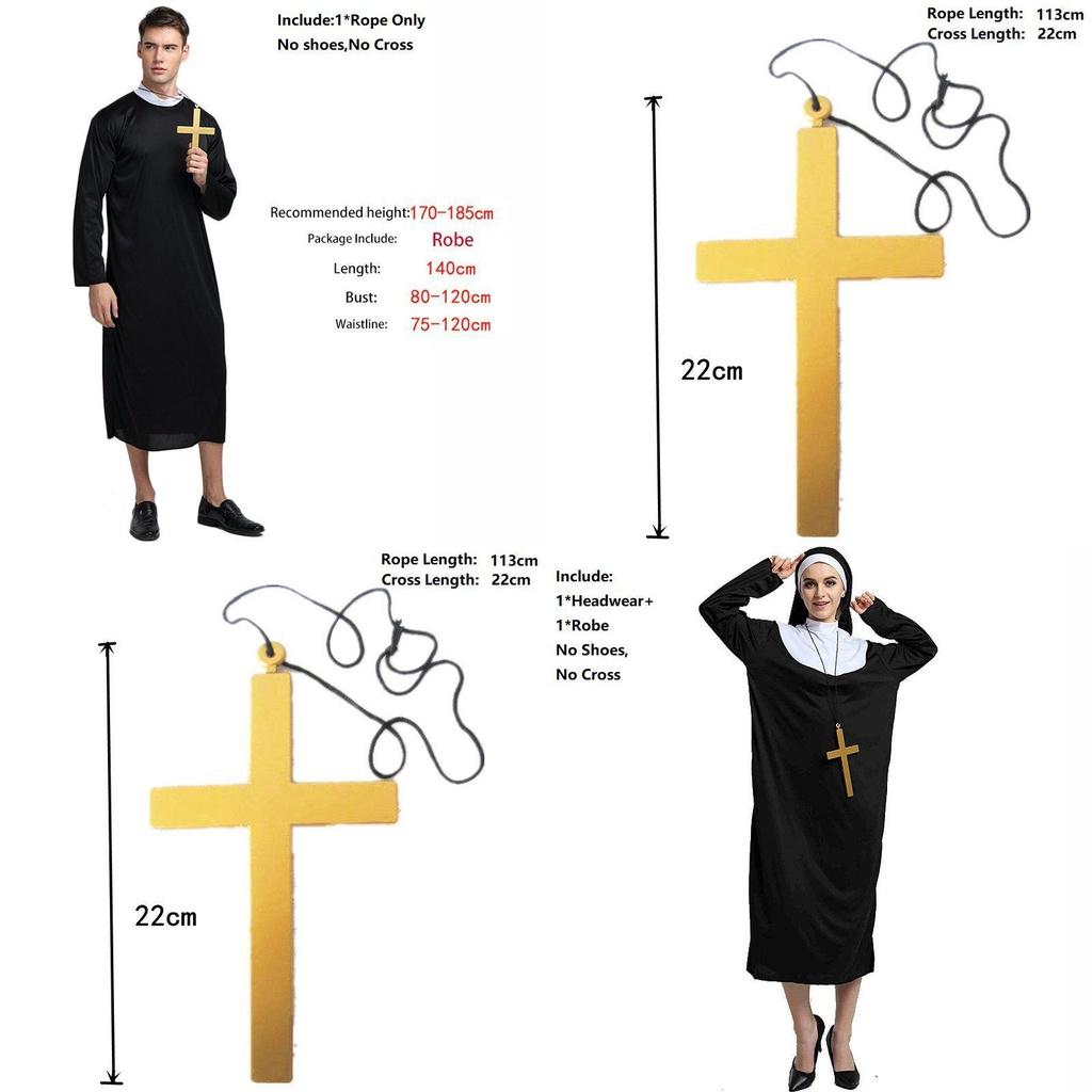 Captivating Priest Costume Robe With Classic Godfather Style For Memorable Halloween Celebrations
