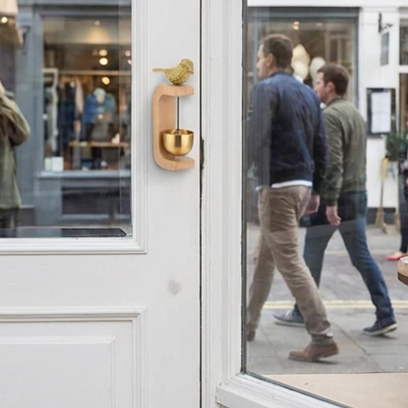 Shopkeepers Bells for Door Opening,Wooden Magnetic Door Bells Chimes for Entrance Wardrobe,Fridge Welcome Doorbell
