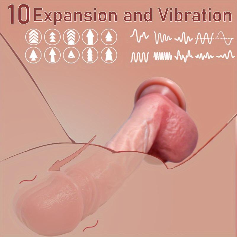 8.6" Realistic Thrusting Dildo with 7 Rotations, 9 Vibrations, Heat Modes, Remote Control, and Rechargeable Battery Suitable for Men and Women.