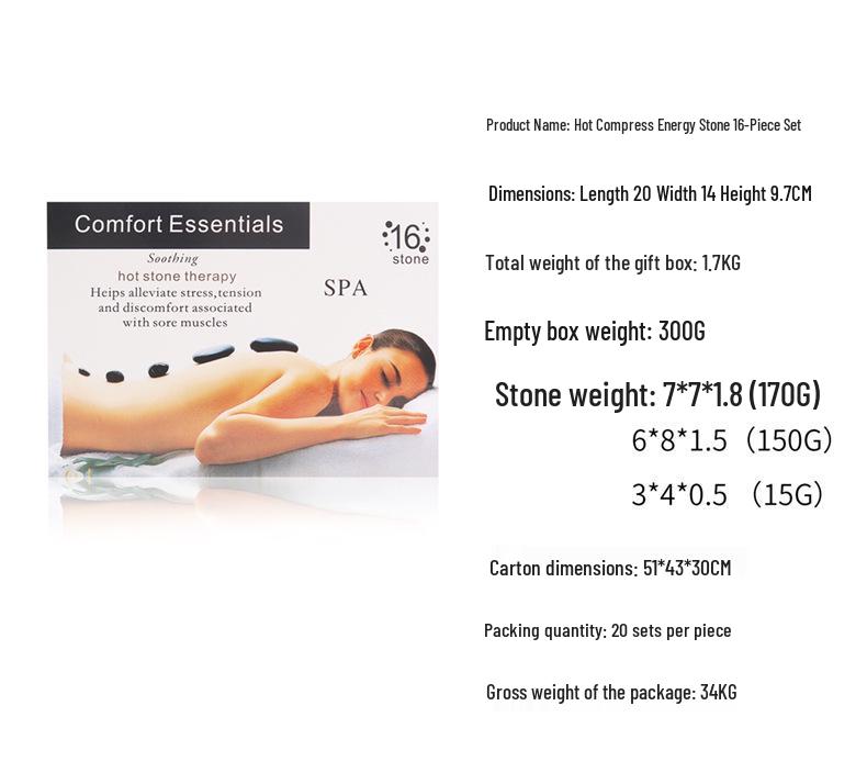 28-Piece Jade Hot Stone Massage Set with Heated Box for Spa and Physiotherapy