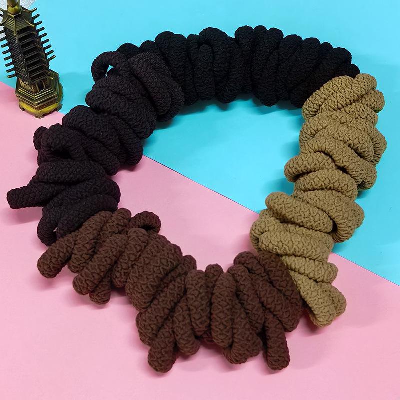 High Elastic Korean Style Hair Ties with Round Beads - Durable, Thickened Rubber Band Hair Accessories for Women