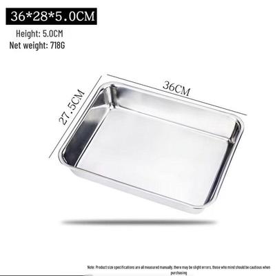 304 Stainless Steel Rectangular Serving Tray