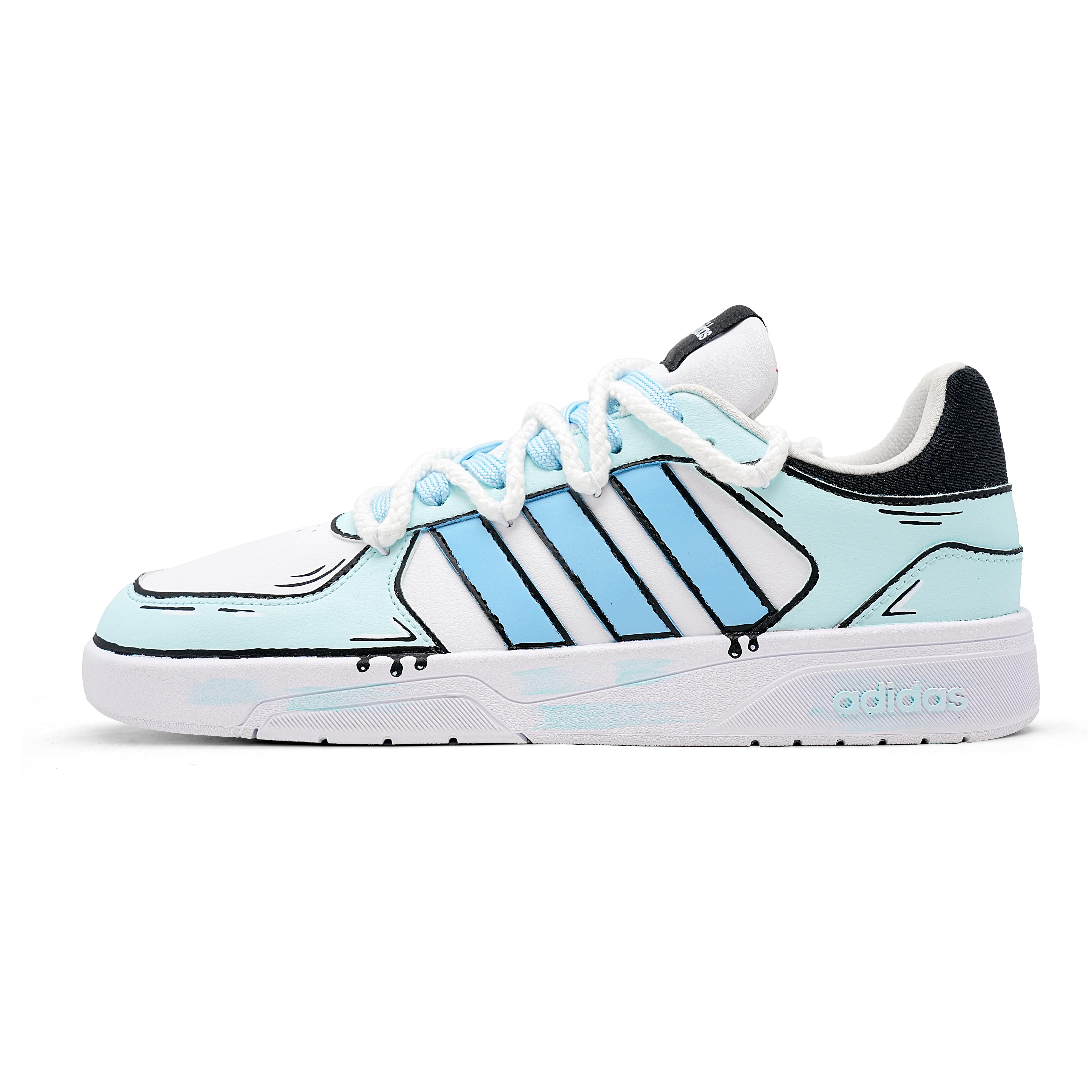 

Adidas Neo Courtbeat Mint Comic Thermal Cushioning Low top Skateboard Shoes Unisex Blue JS3010(Team1602-) 37⅓