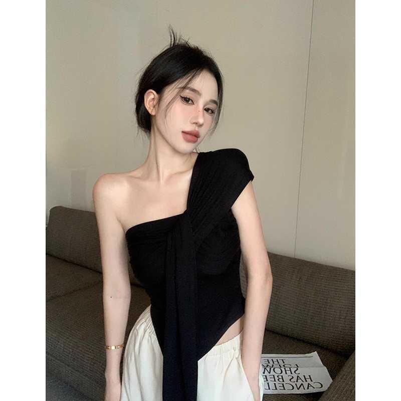 Spring/Summer Off-Shoulder Slim Fit Bandeau Tank Top