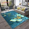 3D Luxury Dream Butterfly Flower Carpet Rug for Home Living Room Bedroom Sofa Doormat Decor,Kid Play Area Rug Non-slip Floor Mat