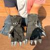Etched Steel Gauntlet Gloves Gothic Knight Costume, 40.64 cm Gloves Pair Perfect Halloween Gift