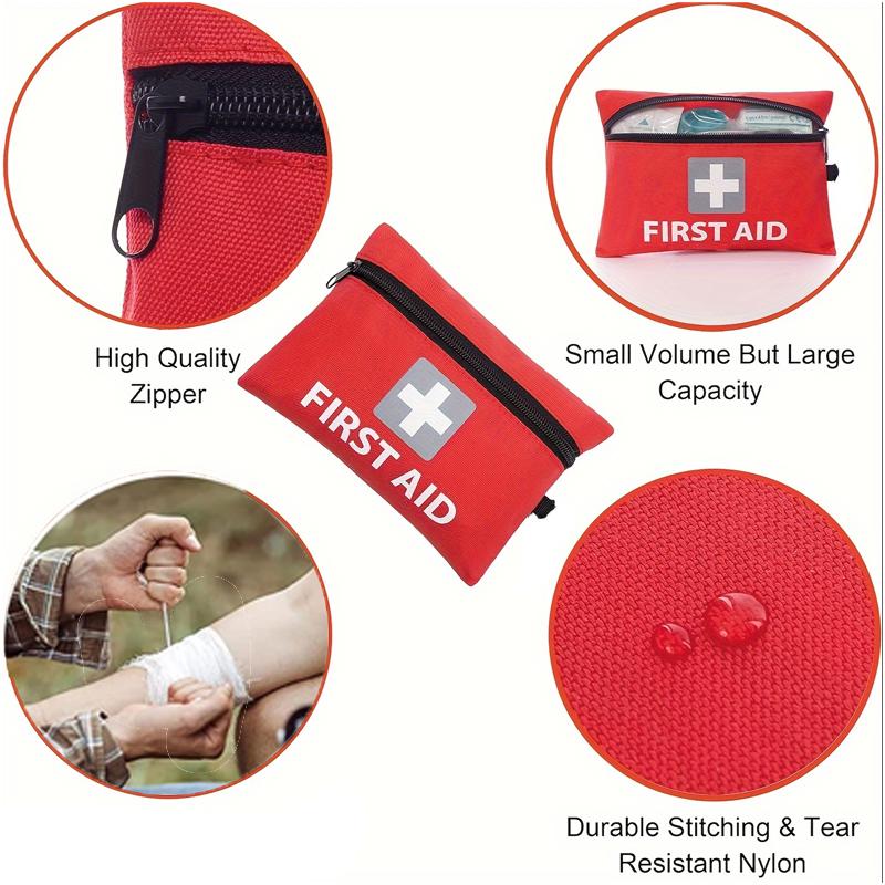 Emergency Kit - 76 Pcs - Small Travel Emergency Kit Ideal for Car, School, Sports, Home, Travel, Camping and Hiking