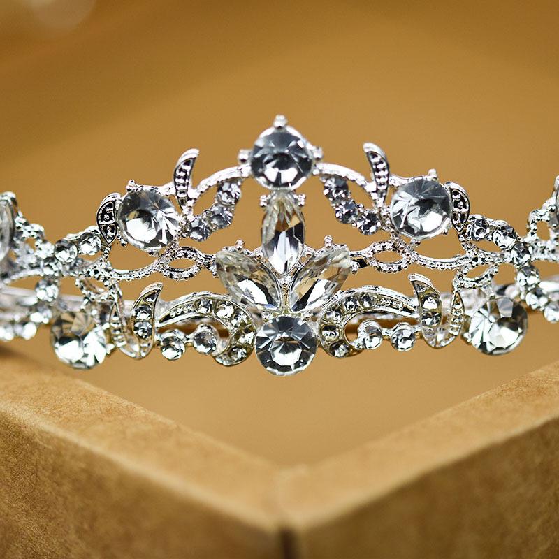 Brautkrone Stirnband Stirnband Legierung Haarschmuck Strahlendes Diamant-Stirnband Voll Diamanten Prinzessin Luxus Brautkrone