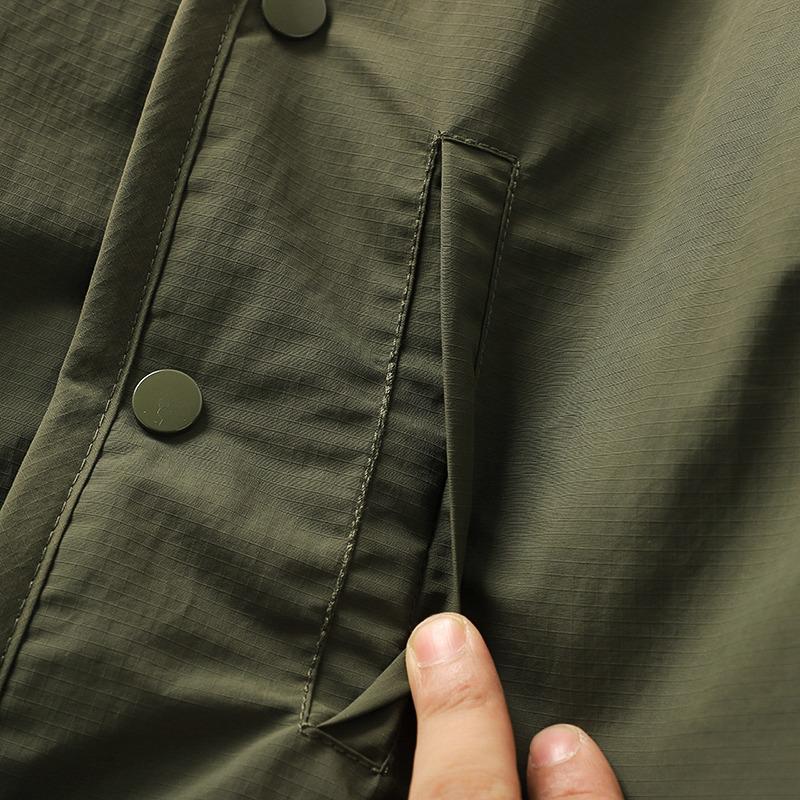 Men's Retro Quilted Cotton Jacket - Warm, Trendy, Loose Fit, Casual V-Neck for Autumn/Winter