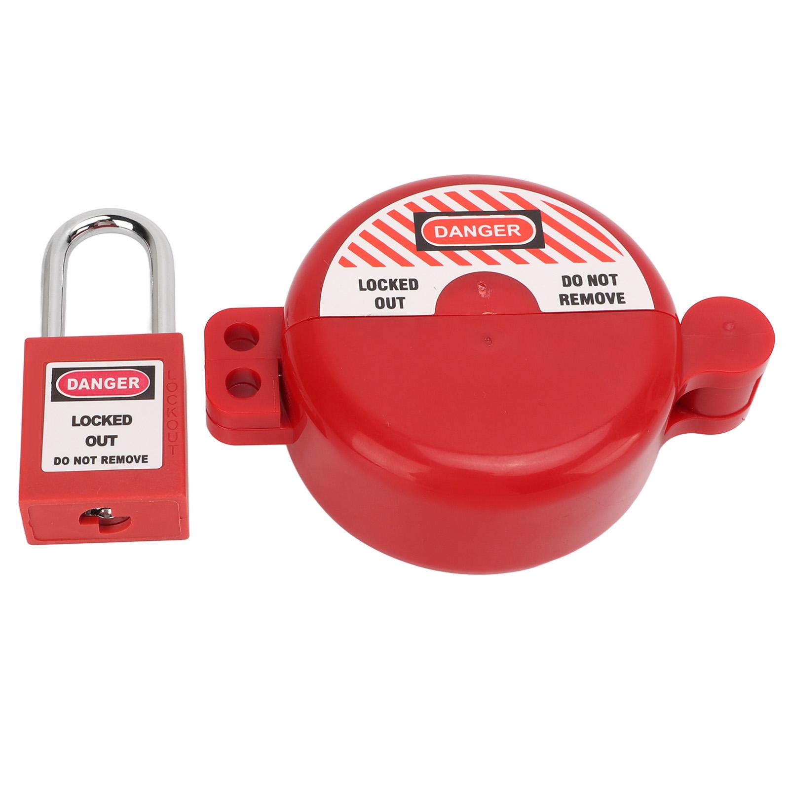 

Lockout Tagout Valve Lock with Safety Padlock Heatproof Impact Resistant for Gas Water Spigot