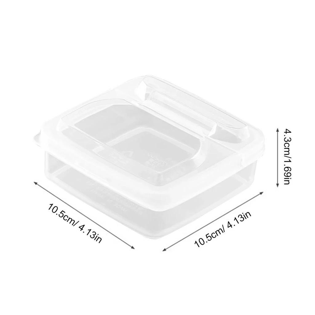 Butter Cheese Storage Box Transparent Flip Cover Refrigerator Kitchen Fruit Vegetable Sauce Packaging Box for Going Out Picnic