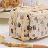 Multilayers Pencil Case Capybara Panda Dog Rabbit Stationery Organizer  Student Gift