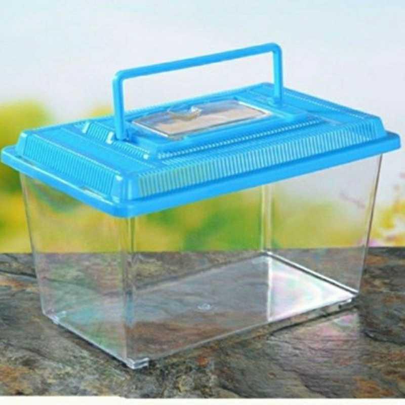 Portable Transparent Aquarium: Small Turtle & Goldfish Tank