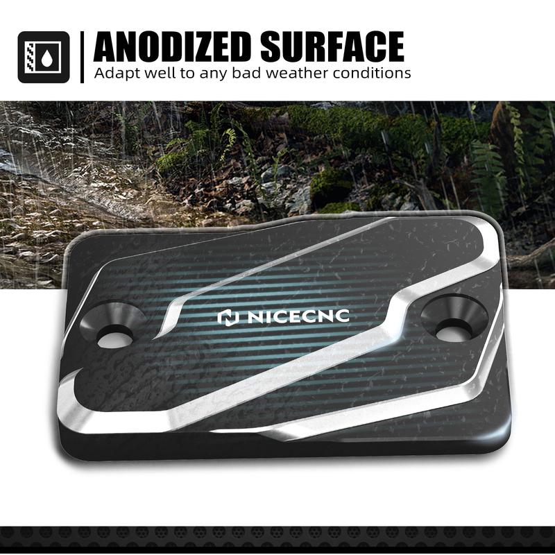 NICECNC Front Brake Oil Fluid Reservoir Cover Cap For Suzuki DRZ400S 2000-2017 DRZ400SM 2005-2017 DR-Z 400 S DR-Z 400 SM
