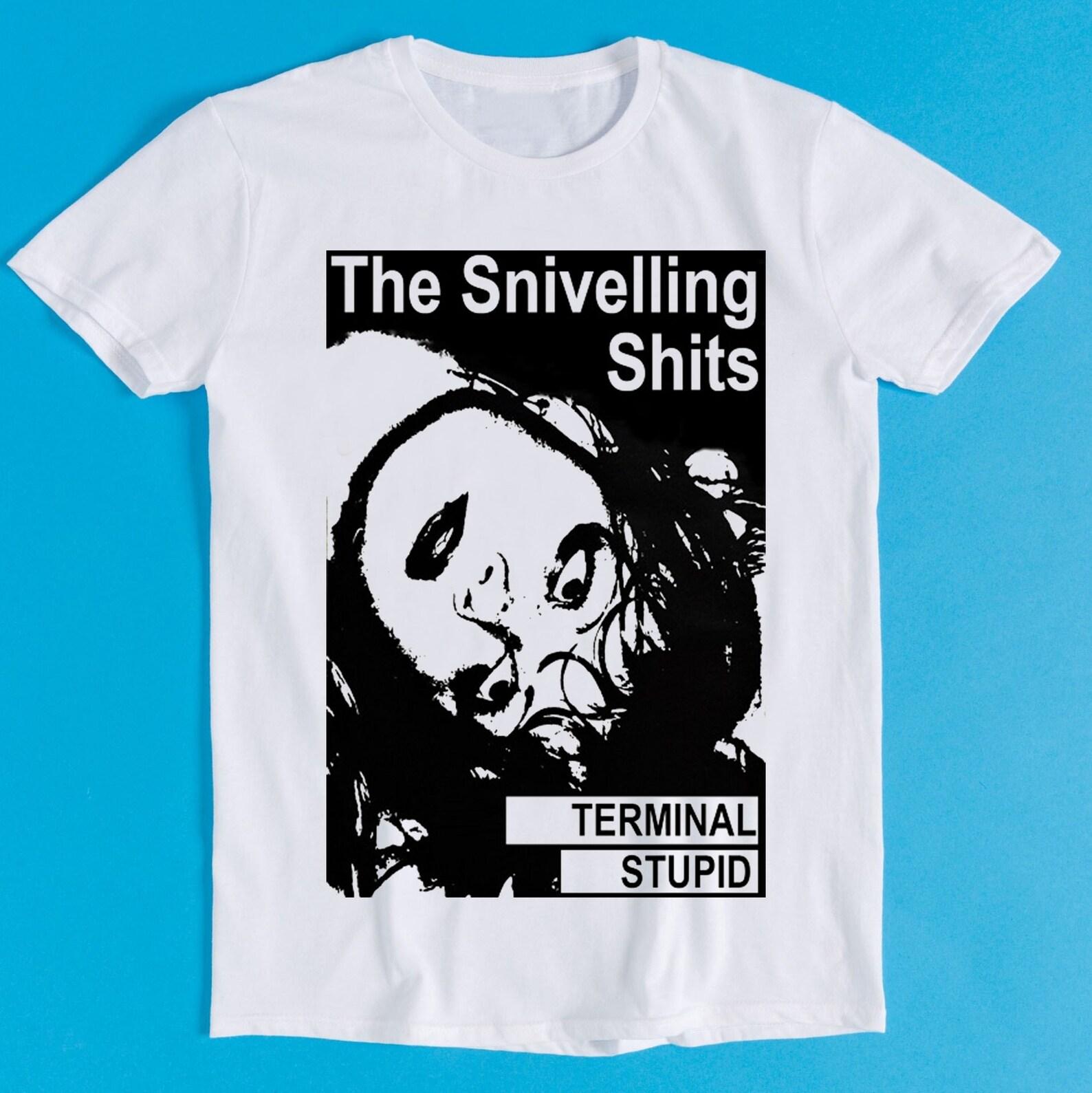 The Snivelling Shits Terminal Stupid Rock Music Retro Funny Art Drawing Gamer Anime Cult Meme Movie Gift Tee T-Shirt K5012 4XL