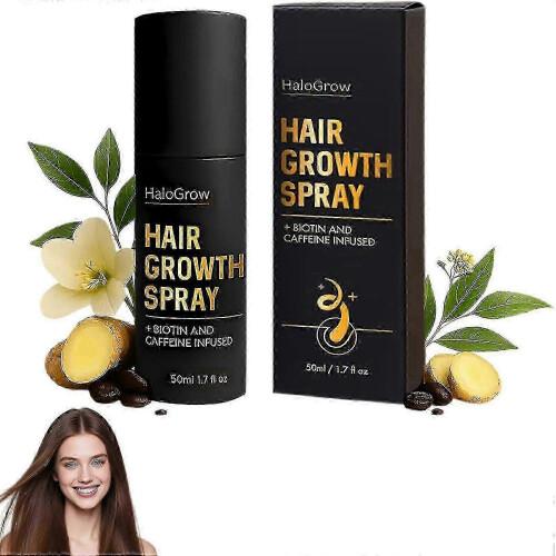(1PCS) 1-3X HaloGrow Hair Growth Spray with Biotin & Caffeine - Fast-Acting Hair Regrowth Treatment for Thinning Hair In Men & Women
