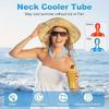 Wearable Neck Cooler - Reusable Cooling Tube for Summer Freeze Activated Neck Sleeve Hot Weather Relief for Outdoor Work/Travel