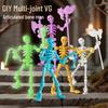 Poseable Skeleton Doll DIY Assembly Model Toy Pendant