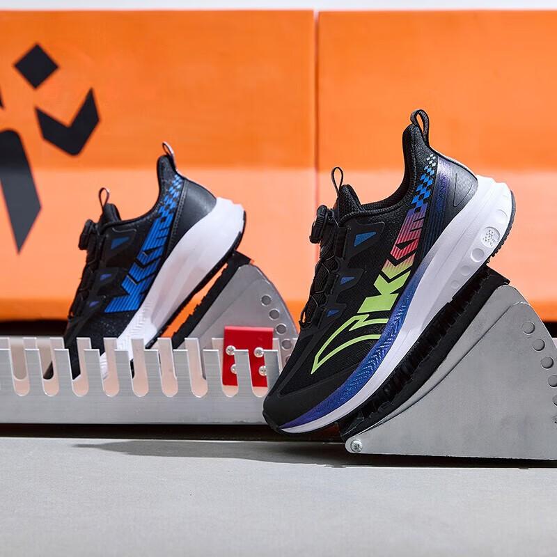 Anta Kids Hailang Lite Comfortable Non-Slip Wear-Resistant Low-Top Running Shoes Kids Running Shoes Black 312335534-3