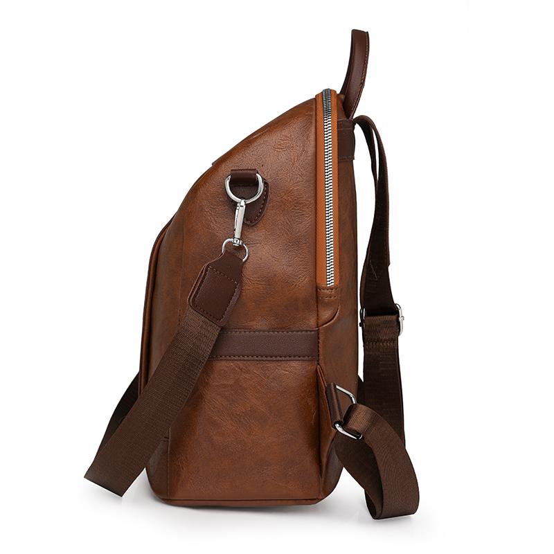 Weicher Lederrucksack Damen Große Kapazität Preppy Rucksack Verschleißfest Leichte Reisetasche