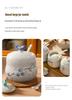 Ceramic Seasoning Jar with Lid & Spoon for Salt, Pepper, Sugar & Sauces
