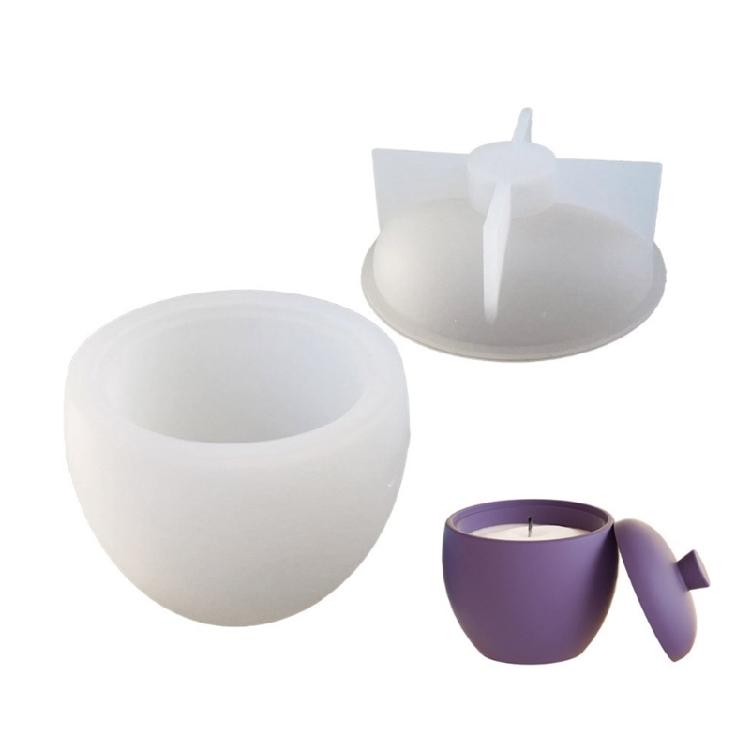 

Jewelry Storage Box Silicone Mold Pear Shaped Candle Jar Mould Epoxy Resin Molds 1