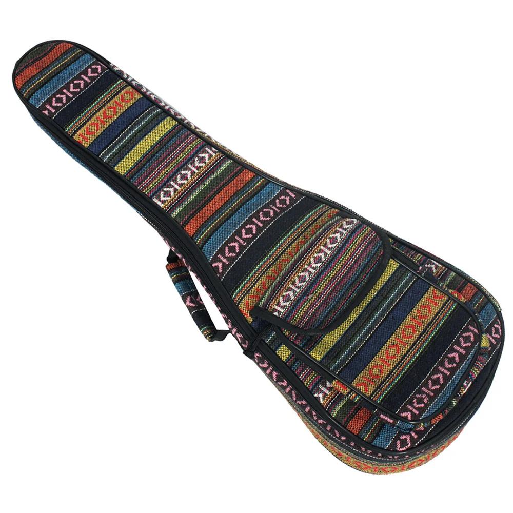 M MBAT 23 Inch Ukulele Bag Padded Pockets National Style Adjustable Strap Backpack Gig Case Oxford Cloth Guitar Accessories Part