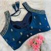 Indian Women's Silk Blend Sleeveless Blouse Bollywood Party Wear Ethnic Choli