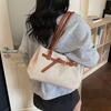 Commuter Shoulder Bag Contrast Color Tote Bag Women's Large Capacity Underarm Bag
