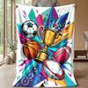 Sports Trophy Celebration 1 Theme Blanket Lightweight Warm Flannel Blanket Decorative Throw Blanket for Home Decoration