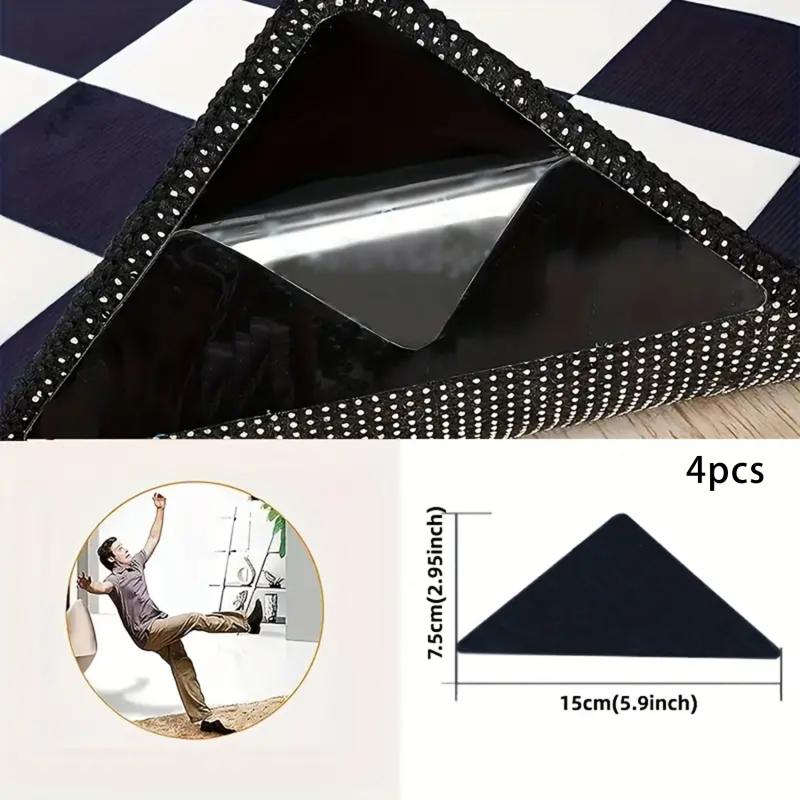 4-piece anti slip carpet sticker floor mats, anti slip fixing pads, patches, carpet fixing pads Carpet stickers