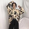 Harajuku Blouse Couple Shirt Women Men Clothing Blouses Bf Long Shirts Spring Autumn Turn-down Collar Casual Top