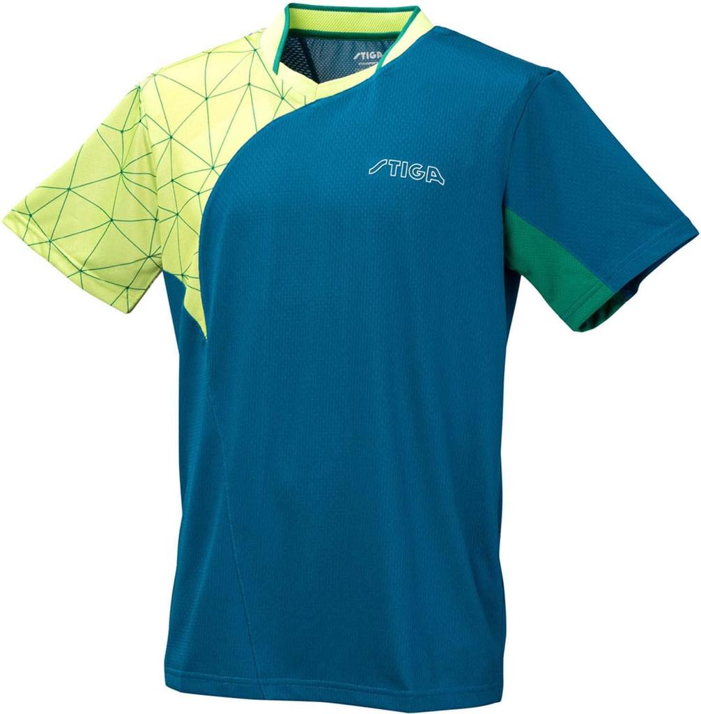 Stiga Table Tennis Short Sleeve Size L CN-II Shirt, Green,