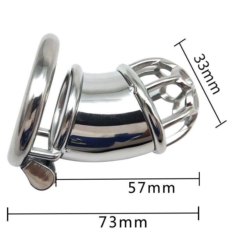 Men's Stainless Steel Penis Lock CB Chastity Lock Sex Toy Ball Stretcher Sissy Femdom Slave BDSM Urethral Chastity