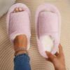 Fashion Autumn Winter Women's Plush Slippers Indoor Home Warm Slides Comfortable Flat Shoes Slip On Pantuflas Mujer Faux Fur Slippers