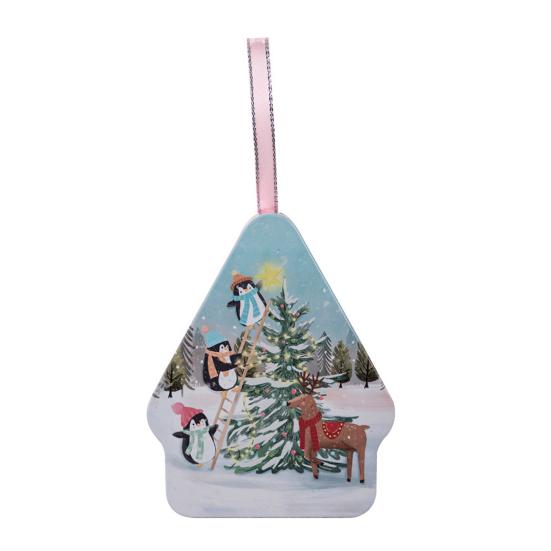 1/6 ks Vánoční krabička na cukroví Úložná nádoba se šňůrkou Snadné zavěšení Organizér na šperky Dekorace na vánoční stromeček