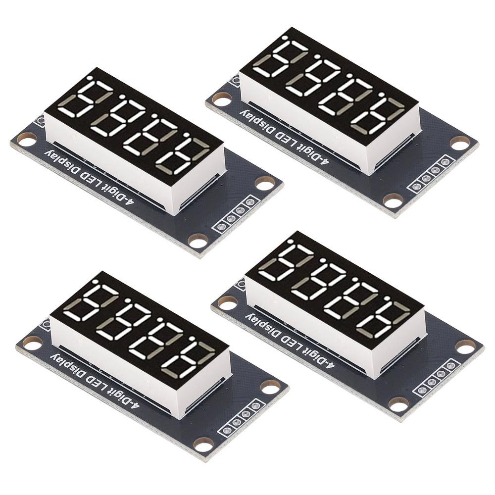 4 Set 0.36 Inch Digital Tube Display Module TM1637 Drive Chip Tube Clock Display Clock Display