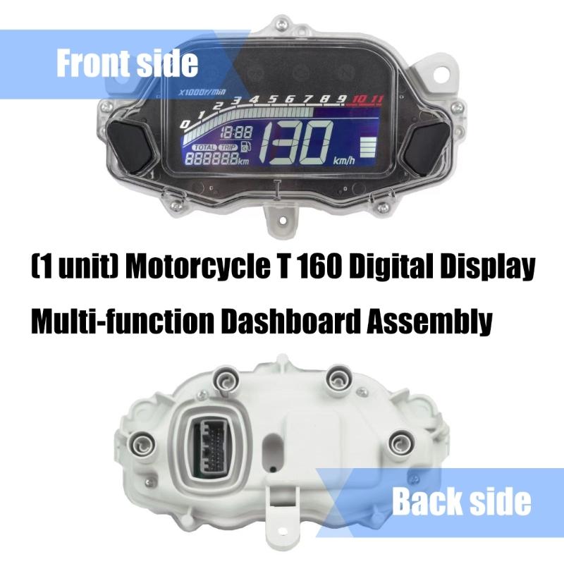 Motorcycle Digital Display Tachometer for 160 2015-2022 Replacement Speedometer Odometer Instrument Panel Speed Gauge