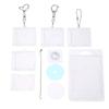 Mini Cd Keychain Album Cases Plastic Cd Cases Clear DVD Cover Bulk DVD Jewel Keyring Music Blank Mini Compact Disc Holder