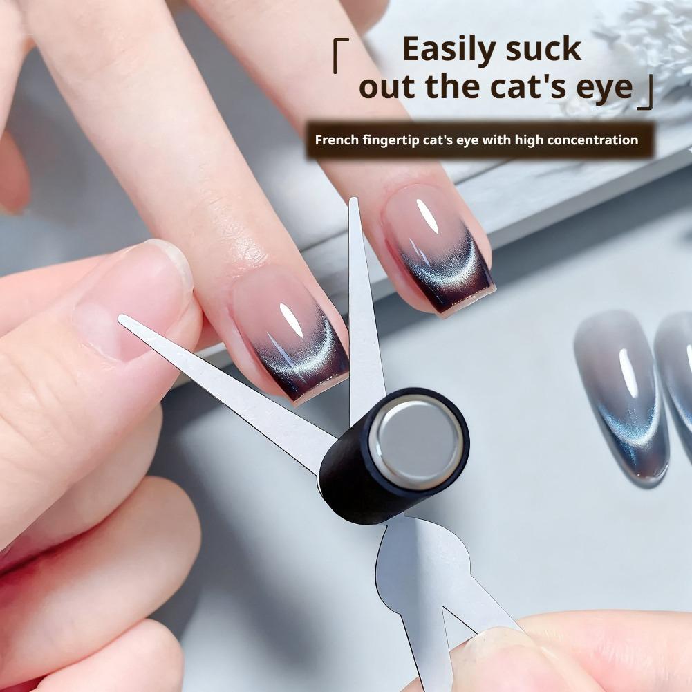 Cat Eye Nail Magnet Heart & Ingot Shaping Nail Magnet Flexible Iron Wire Cat Eye Nail Tool For 3D Designs Pcs Set Manicure Tool