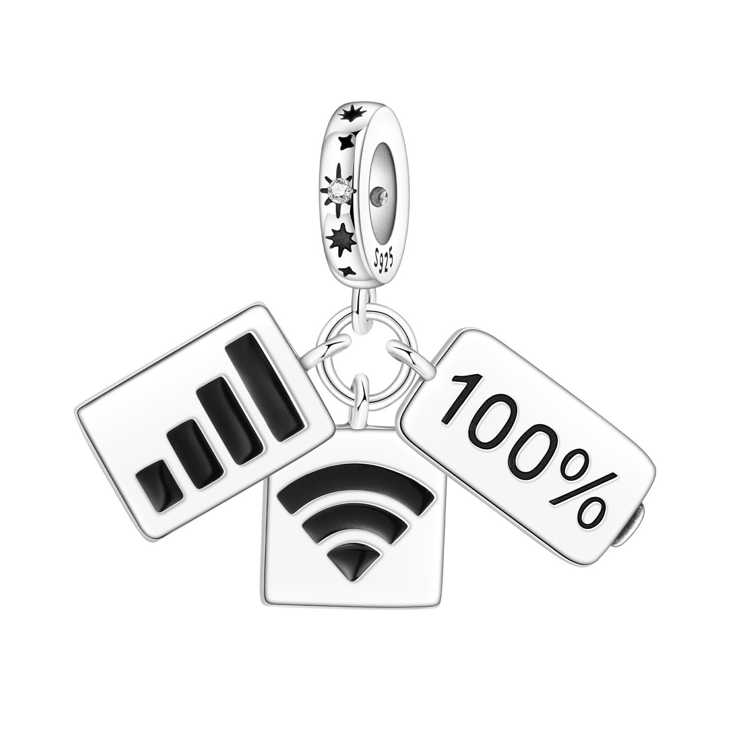 

PANPOKI медь Мобильный сигнал WiFi Батарея Аутентичные Подвески Браслеты Бусина-шарм Шармы Бижутерия Вечеринка Бусины-шармы Сделай сам Модные Подарки
