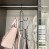Metal Rotated Handbag Storage Hanger Organizer Multi-Layer Bag Ties Scarf Hanging Hook Space-Saving Clothes Hanger For Wardrobe