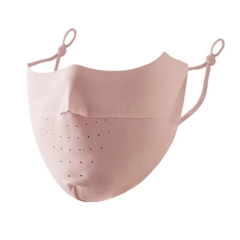 Damen 3D Nahtlose Sonnenschutzmaske - Eisseide, Atmungsaktiv, UV-Beständig, Augenschutz