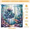 Marine Life Turtle Octopus Coral Shower Curtain,Blue Ocean Bathroom Shower Curtains Bathtub Home Decor Waterproof Fabric Machine